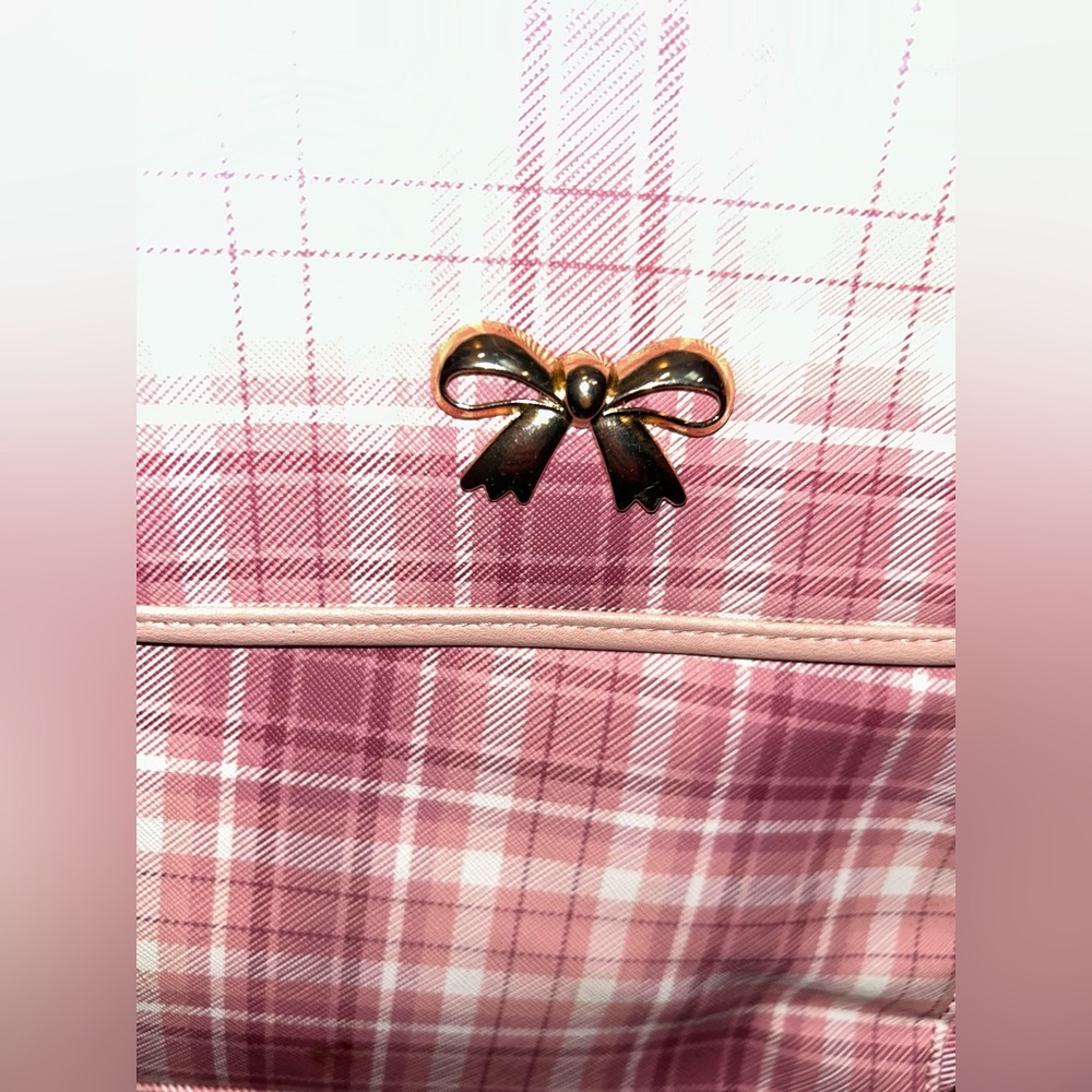 Pink plaid gingham coquette Lolita backpack cottage bag cosplay purse hot topic - Picture 4 of 9